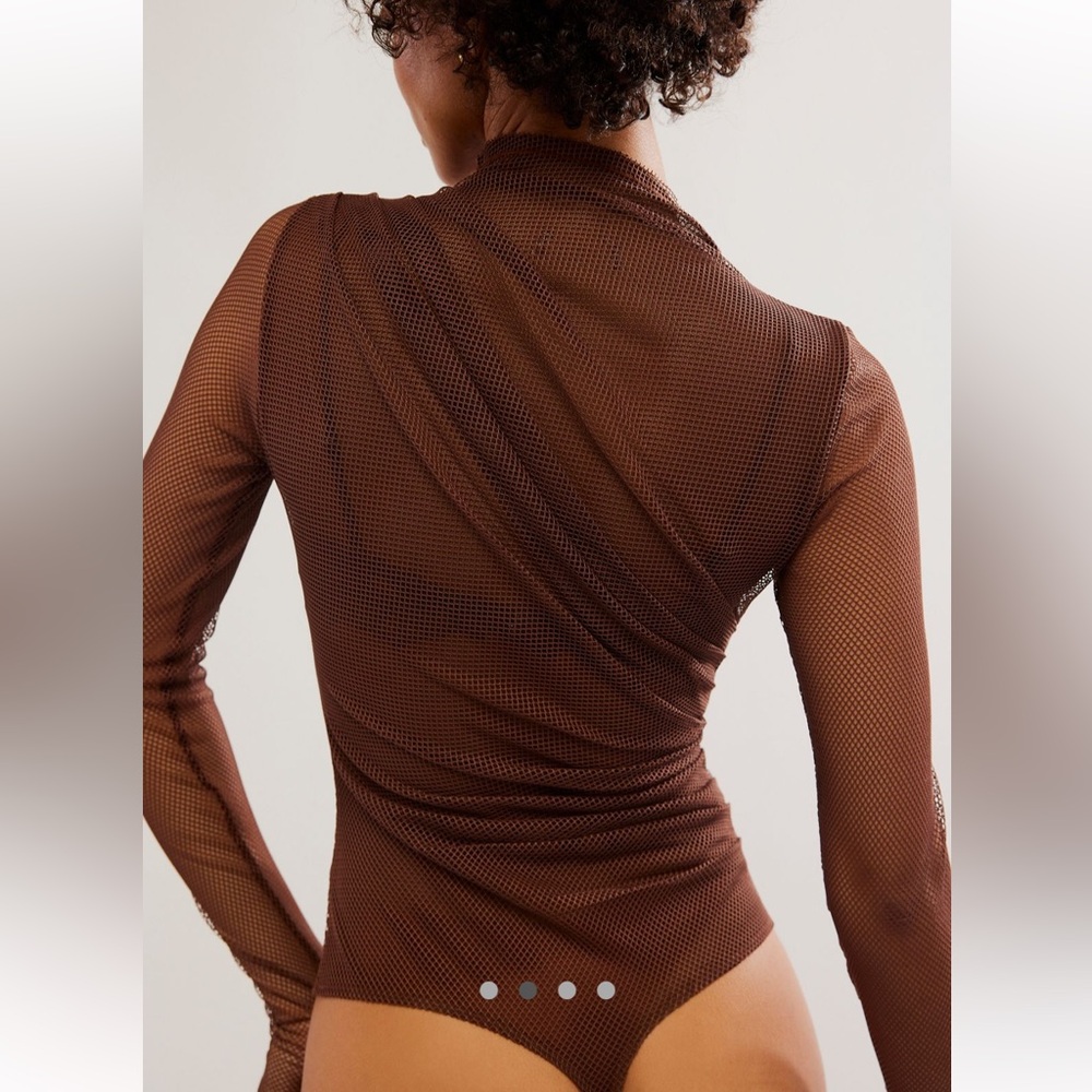 NWOT Free People On My Way Bodysuit - Brown - Picture 2 of 7